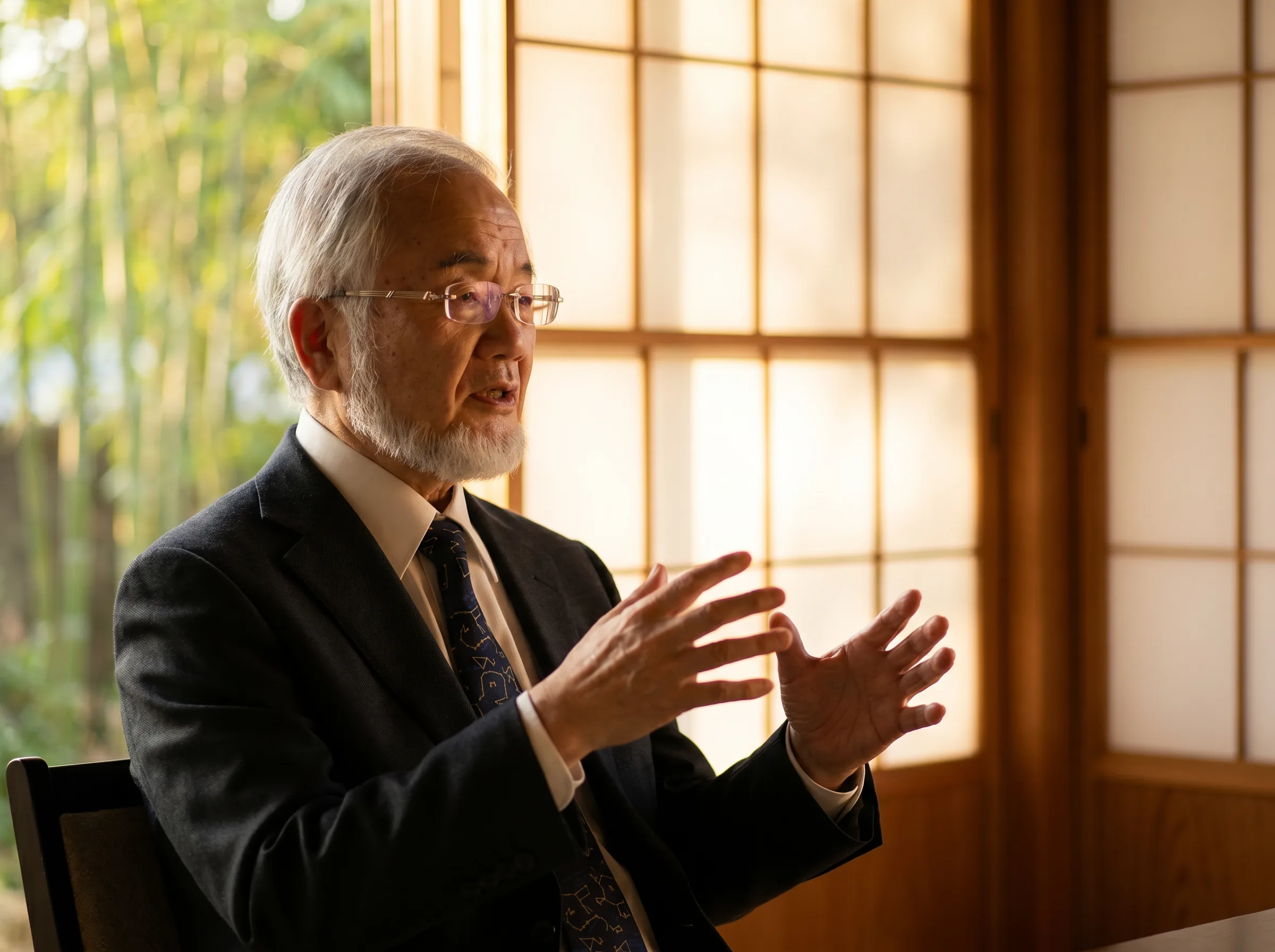 Dr. Yoshinori Ohsumi in his Okinawa clinic